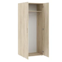 Meble Dla Dzieci|Meble Młodzieżowe>INTER MEBLE Szafa do sypialni 74 cm dwudrzwiowa z drążkiem BARENA dąb sonoma