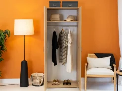 Meble Dla Dzieci|Meble Młodzieżowe></noscript>INTER MEBLE Szafa do sypialni 74 cm dwudrzwiowa z drążkiem BARENA dąb sonoma