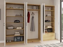 Szafy Do Sypialni|Szafy Otwierane></noscript>INTER MEBLE Szafa do sypialni 270 cm na ubrania nowoczesna ARLENE dąb artisan