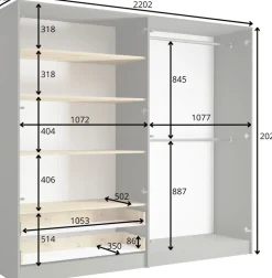 Zestawy Mebli Do Sypialni|Szafy Do Sypialni></noscript>MEBLOSIEK Szafa do sypialni czterodrzwiowa 220 cm RUSTICA szary grafit