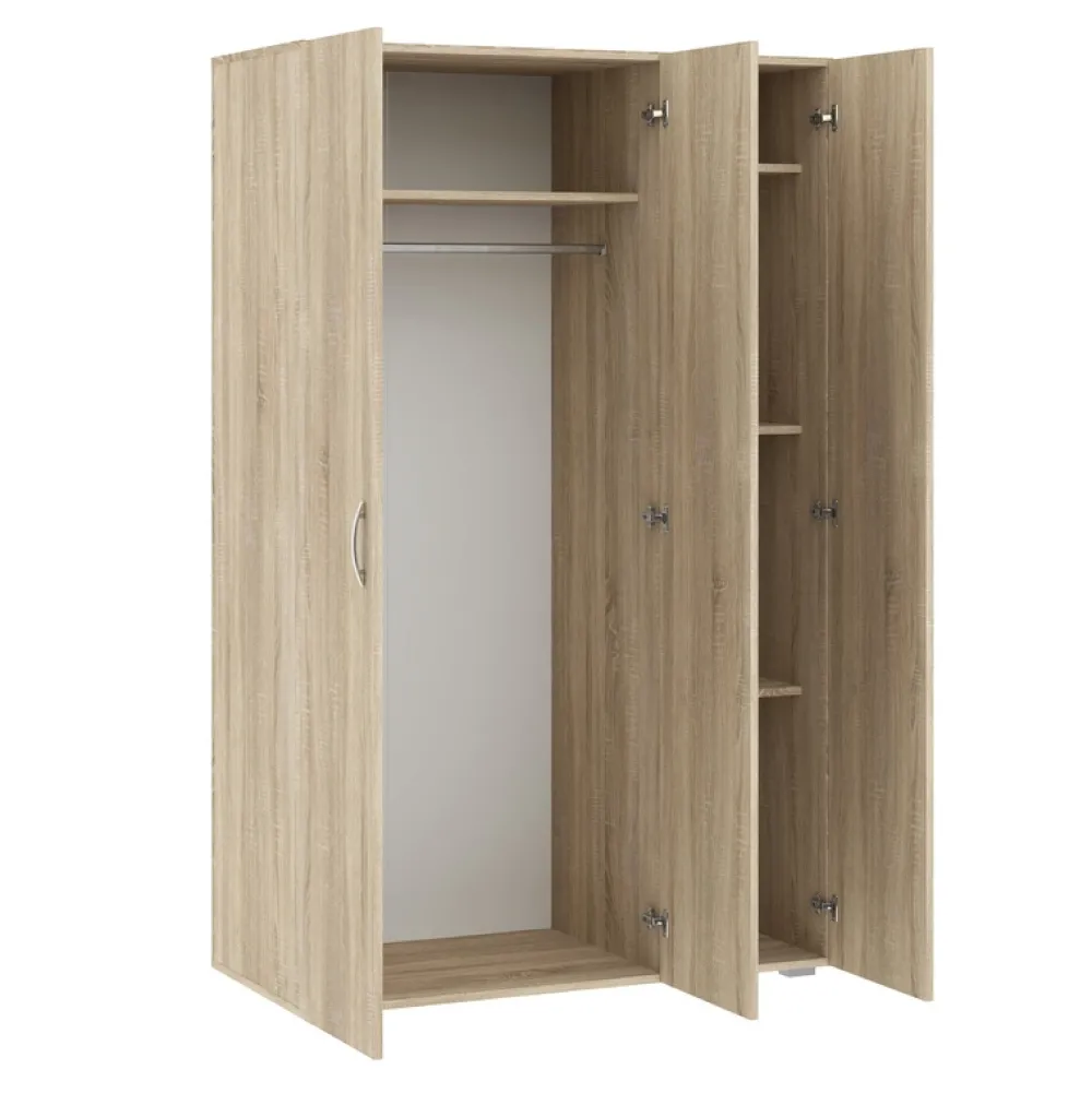 Meble Dla Dzieci|Meble Młodzieżowe>INTER MEBLE Szafa do sypialni trzydrzwiowa z drążkiem BARENA dąb sonoma