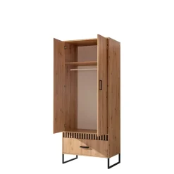 Szafy Dwudrzwiowe|Szafy Młodzieżowe>DOMEL Szafa dwudrzwiowa 80 cm LAMELIX dąb artisan