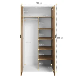 Meble Dla Dzieci|Zestawy Mebli Dziecięcych></noscript>lenart. Szafa dwudrzwiowa do pokoju dziecięcego 100 cm półki SIMI