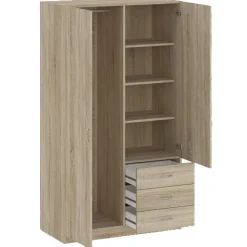 Meble Młodzieżowe|Szafy Dwudrzwiowe>INTER MEBLE Szafa dwudrzwiowa do sypialni GENTIO dąb sonoma