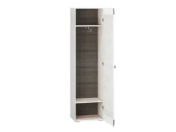 Zestawy Mebli Do Sypialni|Zestawy Mebli Młodzieżowych>ML Meble Szafa jednodrzwiowa z drążkiem na wieszaki 55 cm BLANCO