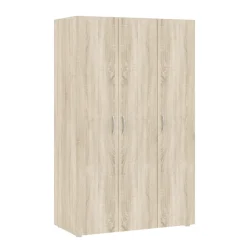 Szafy Modułowe|Szafy Trzydrzwiowe>INTER MEBLE Szafa modułowa 110 cm do sypialni trzydrzwiowa z drążkiem BARENA dąb sonoma