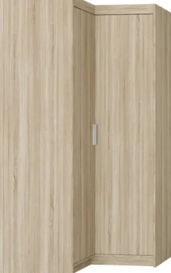 Meble Dla Dzieci|Zestawy Mebli Do Przedpokoju>Lempert Szafa modułowa narożna z półkami i drążkiem na wieszaki 98x98 cm KUBA dąb sonoma