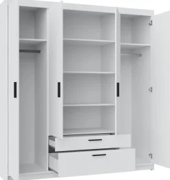 Garderoby|Meble Młodzieżowe>Lempert Szafa modułowa uchylna 176 cm do przedpokoju z szufladami KUBA dąb sonoma