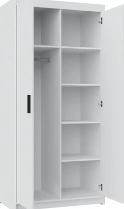 Zestawy Mebli Do Przedpokoju|Szafy Dwudrzwiowe>Lempert Szafa modułowa uchylna z lustrem 90 cm dwudrzwiowa KUBA dąb lefkas