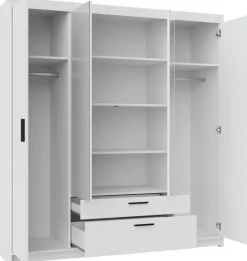 Zestawy Mebli Do Przedpokoju|Szafy Modułowe>Lempert Szafa modułowa z lustrem i szufladami do sypialni 176 cm KUBA dąb lefkas