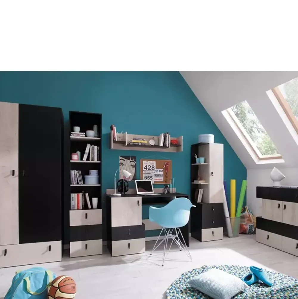 Zestawy Mebli Młodzieżowych|Szafy Dwudrzwiowe>MEBLAR Szafa młodzieżowa z szufladą PRESSCOT