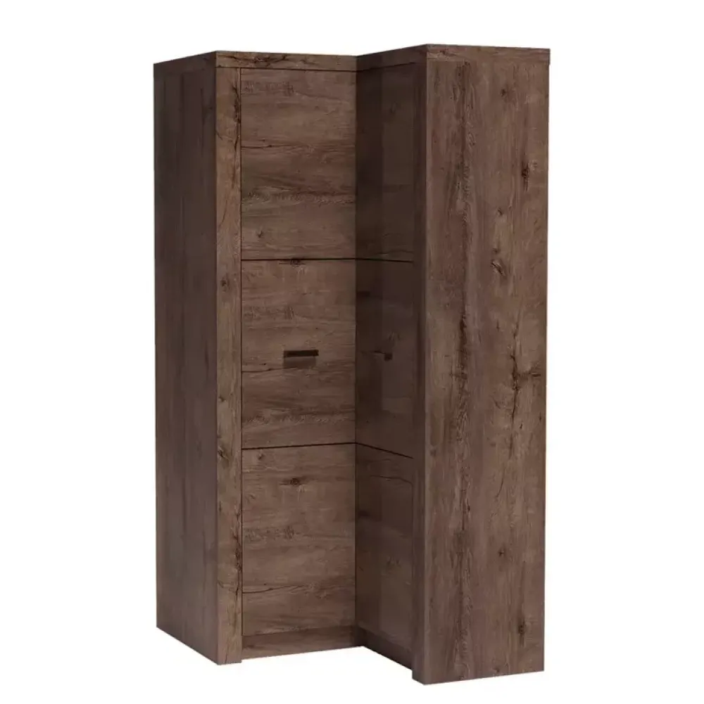 Zestawy Mebli Do Sypialni|Szafy Dwudrzwiowe>JARSTOL Szafa narożna z drążkiem na wieszaki półki INELI