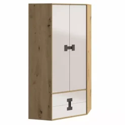 Meble Dla Dzieci|Zestawy Mebli Młodzieżowych>DOMEL Szafa narożna z szufladami Dąb Artisan INDEX