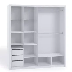 Zestawy Mebli Do Sypialni|Szafy Dwudrzwiowe></noscript>GiB Meble Szafa przesuwna 220 cm BELLA dąb artisan