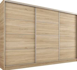 Zestawy Mebli Do Przedpokoju|Szafy Trzydrzwiowe>BROMARKT Szafa przesuwna 280 cm TOP dąb sonoma
