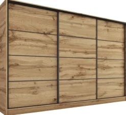 Zestawy Mebli Do Przedpokoju|Szafy Trzydrzwiowe>BROMARKT Szafa przesuwna 280 cm LOFT dąb wotan