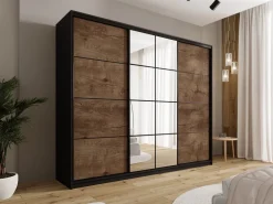 Zestawy Mebli Do Przedpokoju|Szafy Trzydrzwiowe></noscript>BROMARKT Szafa przesuwna 250 cm do sypialni z lustrem i drążkami EDGE