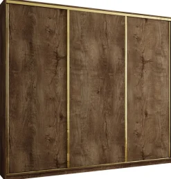 Szafy Trzydrzwiowe|Szafy Przesuwne>BROMARKT Szafa przesuwna 280 cm GOLD NEW MAX lefkas dąb lefkas