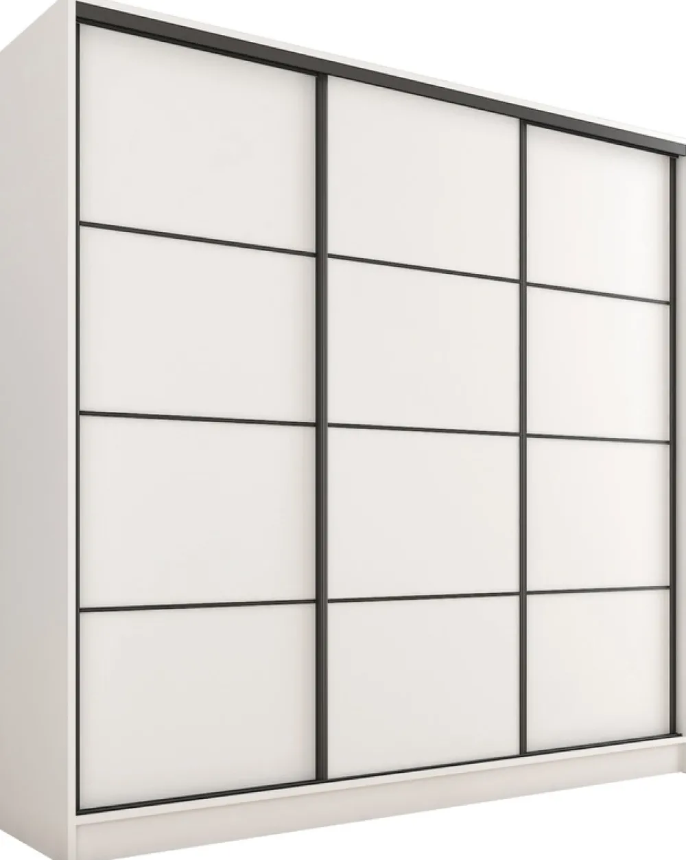 Zestawy Mebli Do Przedpokoju|Szafy Trzydrzwiowe>BROMARKT Szafa przesuwna 180 cm LOFT biały