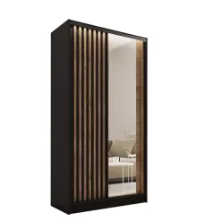 Szafy Trzydrzwiowe|Szafy Do Przedpokoju>BROMARKT Szafa przesuwna 100 cm z lustrem LAMEL 3D