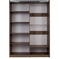 Zestawy Mebli Do Sypialni|Zestawy Mebli Młodzieżowych>GiB Meble Szafa przesuwna 150 cm z lustrem dąb monastery/czarny połysk DENIS