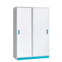 Zestawy Mebli Młodzieżowych|Szafy Dwudrzwiowe></noscript>DOMEL Szafa przesuwna biała TRAFIKO