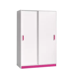 Zestawy Mebli Młodzieżowych|Szafy Dwudrzwiowe></noscript>DOMEL Szafa przesuwna biała TRAFIKO