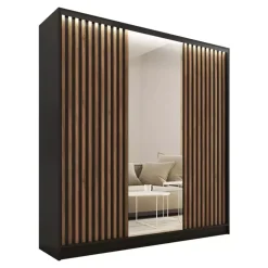 Zestawy Mebli Do Przedpokoju|Szafy Trzydrzwiowe>BROMARKT Szafa przesuwna do sypialni z lustrem LOFT 180 cm lefkas