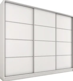 Zestawy Mebli Do Przedpokoju|Szafy Trzydrzwiowe>BROMARKT Szafa przesuwna do sypialni 250 cm TOP MAX biała biały