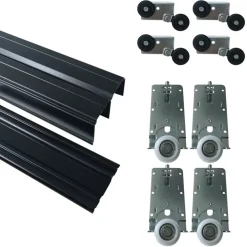 Zestawy Mebli Do Przedpokoju|Szafy Trzydrzwiowe></noscript>BROMARKT Szafa przesuwna do sypialni z lamelami LOFT 180 cm