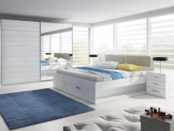 Zestawy Mebli Do Sypialni|Szafy Dwudrzwiowe></noscript>Helvetia Szafa przesuwna z lustrem 200 cm GALACTIC jesion abisko