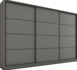 Zestawy Mebli Do Przedpokoju|Szafy Trzydrzwiowe>BROMARKT Szafa przesuwna trzydrzwiowa 280 cm LOFT owa grafit