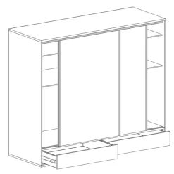 Zestawy Mebli Do Sypialni|Szafy Dwudrzwiowe></noscript>JARSTOL Szafa przesuwna z drążkiem na wieszaki MORNE