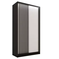 Szafy Trzydrzwiowe|Szafy Do Przedpokoju>BROMARKT Szafa przesuwna z lamelami 100 cm LAMEL 3D