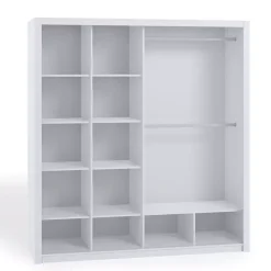 Zestawy Mebli Do Sypialni|Zestawy Mebli Do Przedpokoju>GiB Meble Szafa przesuwna z lustrami 220 cm BELLA dąb artisan