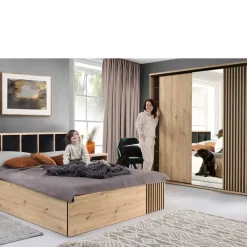 Szafy Dwudrzwiowe|Szafy Do Pokoju Dziecięcego></noscript>JARSTOL Szafa przesuwna z lustrem do sypialni 179cm CALIS