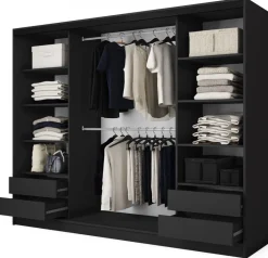 Zestawy Mebli Do Przedpokoju|Szafy Trzydrzwiowe>BROMARKT Szafa przesuwna z lustrem 250 cm BEST do sypialni