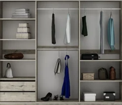 Szafy Dwudrzwiowe|Szafy Z Lustrem>Stolar Szafa przesuwna z lustrem i półkami 250 cm do sypialni TAURS