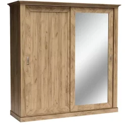 Zestawy Mebli Do Sypialni|Szafy Dwudrzwiowe>JARSTOL Szafa przesuwna z lustrem drążek półki szuflady ADRE