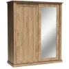 Szafy Dwudrzwiowe|Szafy Z Lustrem>JARSTOL Szafa przesuwna z lustrem i drążkiem na wieszaki ADRE