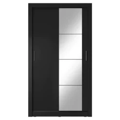Zestawy Mebli Do Sypialni|Zestawy Mebli Do Przedpokoju></noscript>lenart. Szafa przesuwna z lustrem 120 cm półki drążki ARTI czarny