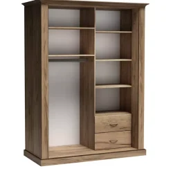 Zestawy Mebli Do Sypialni|Szafy Dwudrzwiowe>JARSTOL Szafa przesuwna z lustrem półki szuflady 146 cm ADRE