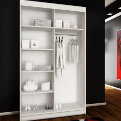 Szafy Dwudrzwiowe|Szafy Z Lustrem>KIER Szafa przesuwna z lustrem 100 cm dwudrzwiowa TARO dąb sonoma