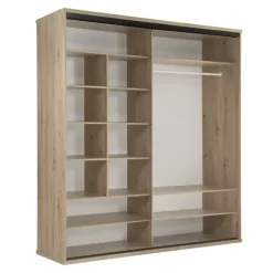 Szafy Dwudrzwiowe|Szafy Do Przedpokoju>JARSTOL Szafa przesuwna z lustrem i lamelami 199 cm CALIS