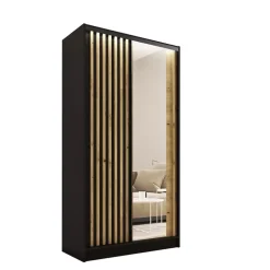 Szafy Trzydrzwiowe|Szafy Do Przedpokoju>BROMARKT Szafa przesuwna z lustrem 100 cm LAMEL 3D