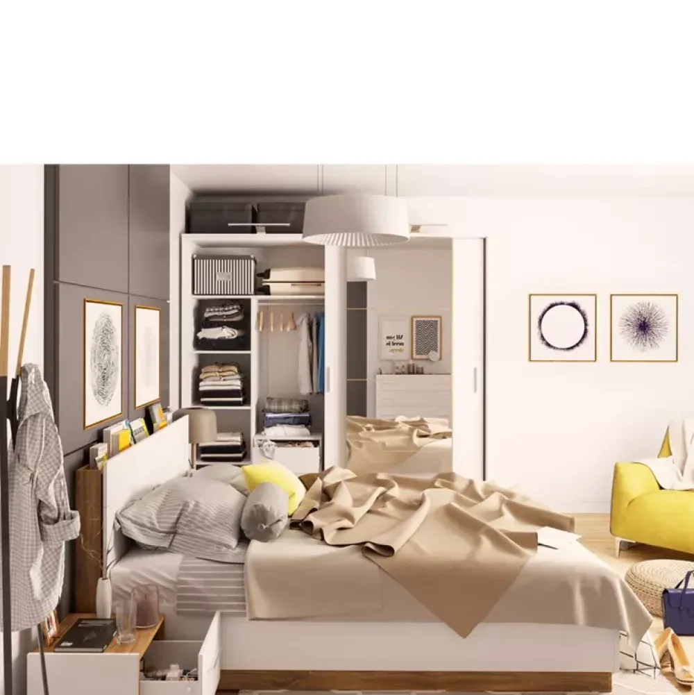 Szafy Trzydrzwiowe|Szafy Do Przedpokoju>lenart. Szafa przesuwna z lustren do sypialni 220 cm DENTRO