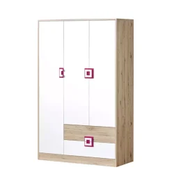 Meble Dla Dzieci|Meble Młodzieżowe></noscript>DOMEL Szafa trzydrzwiowa 120 cm Dąb NICO