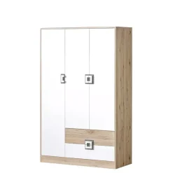 Meble Dla Dzieci|Meble Młodzieżowe></noscript>DOMEL Szafa trzydrzwiowa 120 cm Dąb NICO