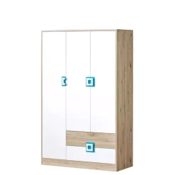Meble Dla Dzieci|Meble Młodzieżowe></noscript>DOMEL Szafa trzydrzwiowa 120 cm Dąb NICO