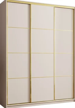 Szafy Trzydrzwiowe|Szafy Do Przedpokoju>BROMARKT Szafa trzydrzwiowa 180 cm GOLD NEW MAX beż piaskowy